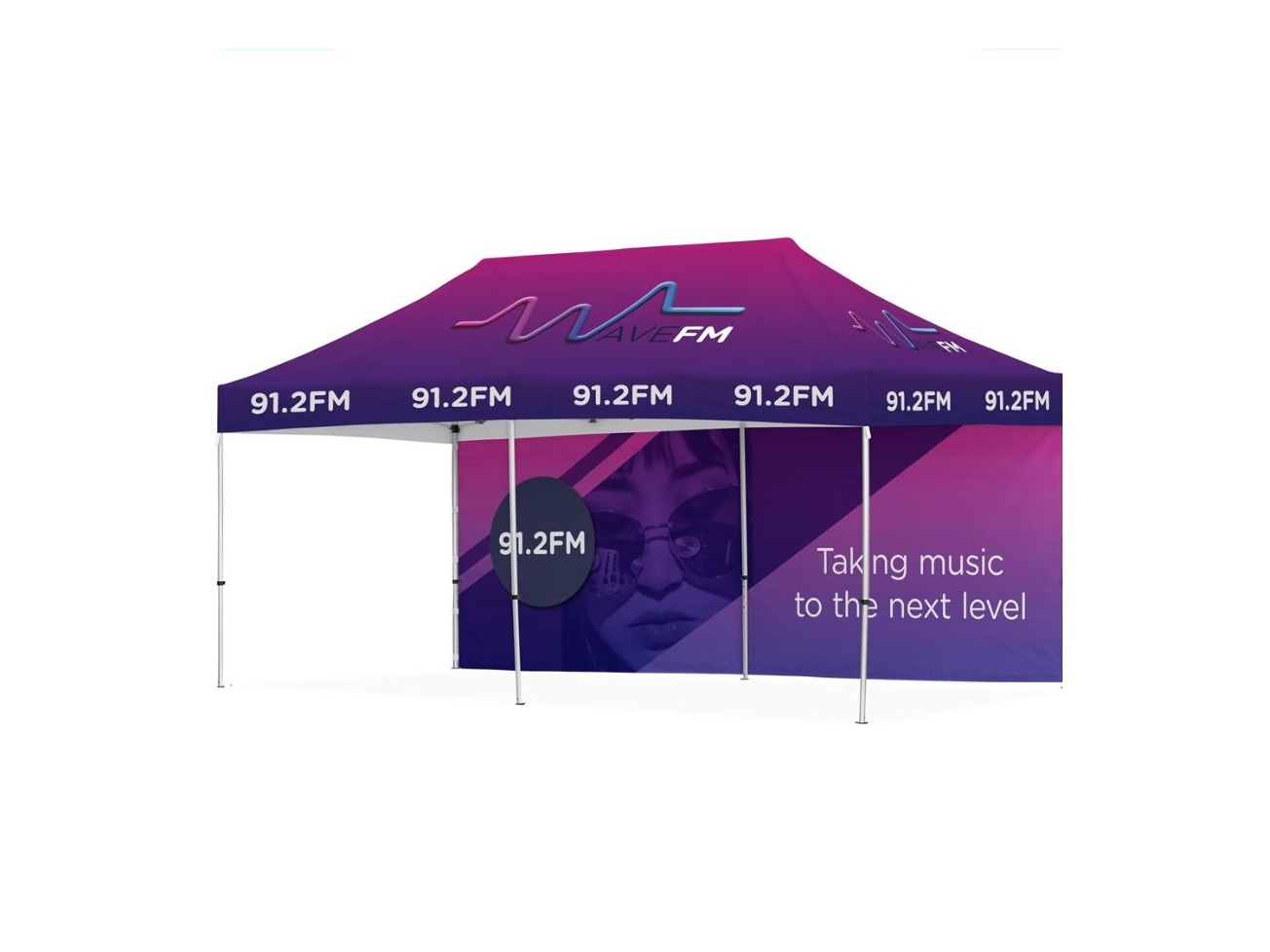 Ovation Sublimated Gazebo 6m X 3m - 1 Long Full-Wall Skin
