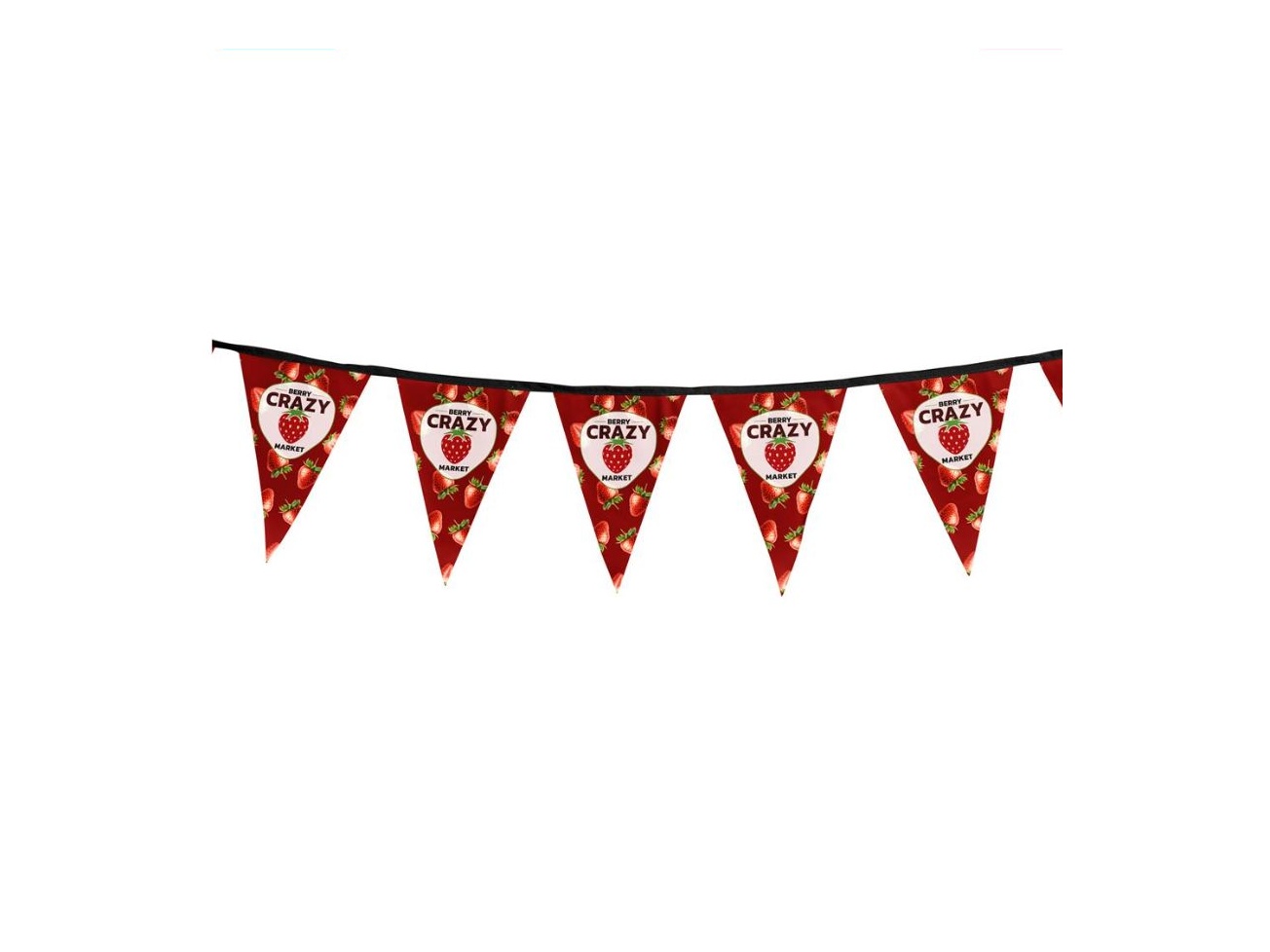 Sublimated Single-Sided Polyester Triangle Bunting 10m