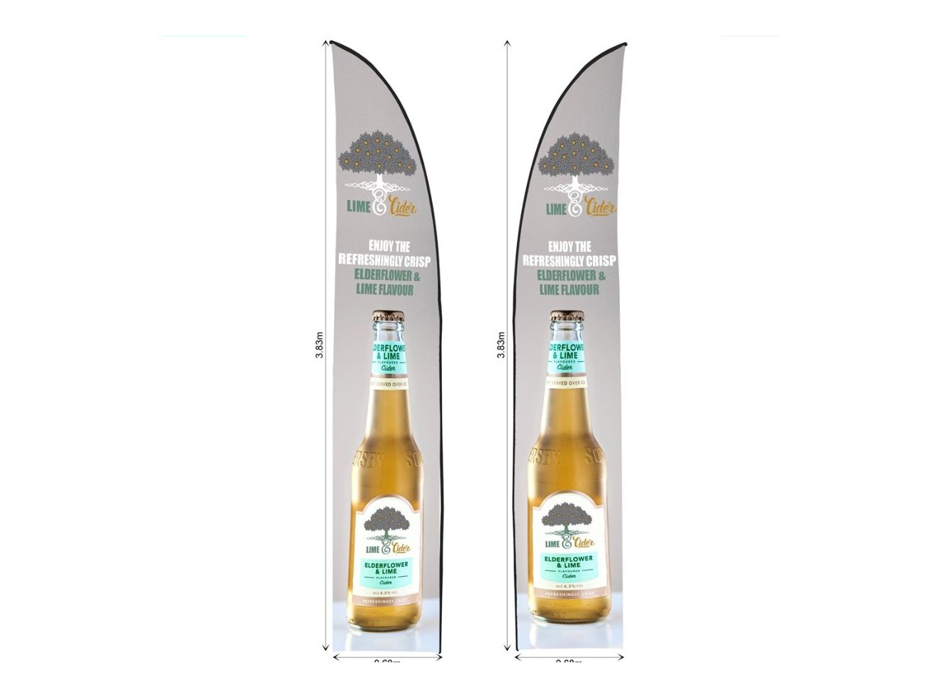 Legend 3m Sublimated Arcfin Double-Sided Flying Banner Skin (Excludes Hardware)